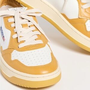 White and Orange Sneakers